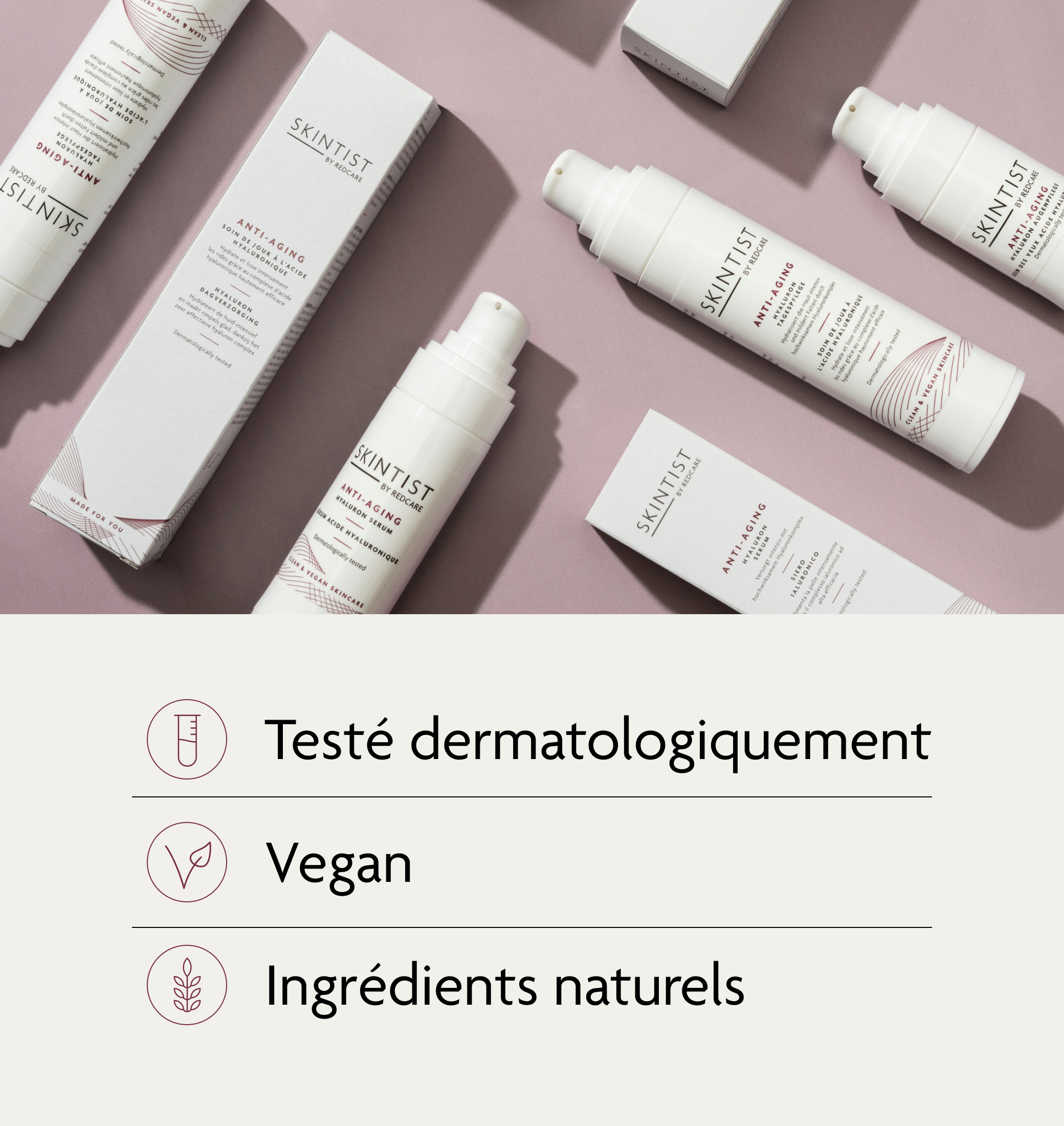 SKINTIST ANTI-AGING kit de soin complet - Principes actifs